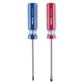 Juego de 2 destornilladores estria y plano 3/16" x 4" mango plastico pretul